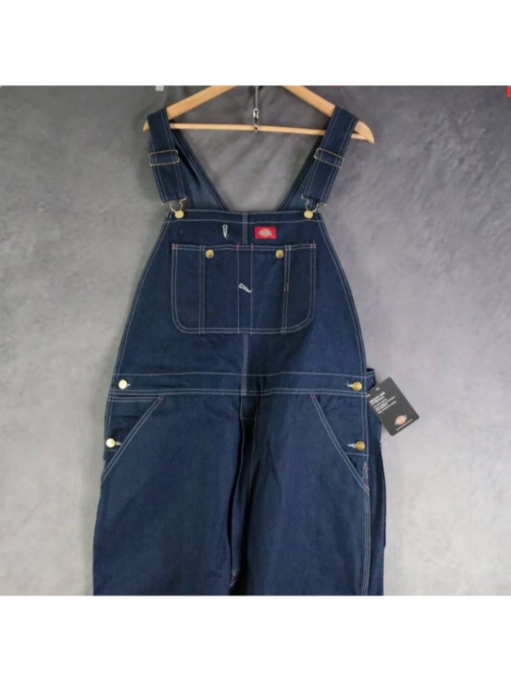 Dickies Bib Overall Men's 40x32 Indigo Heritage Pants Workwear New